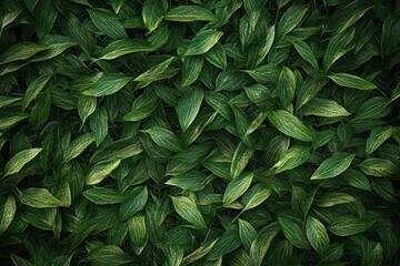 Fototapeta premium dense carpet of variegated green leaves forming a soothing lush pattern