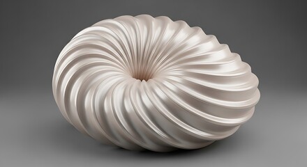 spiral shell isolated on black