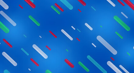 Abstract Colorful Rods on Blue Gradient
