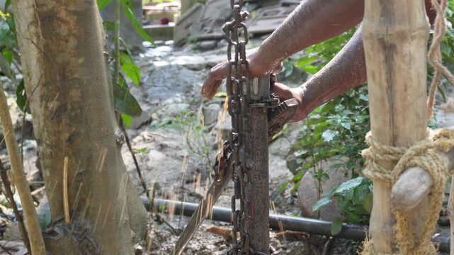 Manual Borewell Drilling for Rural Groundwater Access