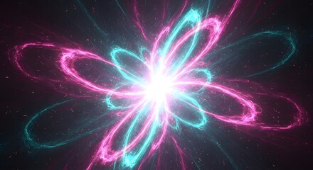 Vibrant neon light design with radiant colors and patterns