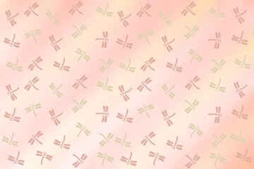 落ち着いた和風トンボ柄背景素材 © y.mio