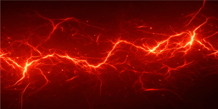 An abstract art wallpaper of blue and red electric lightning featuring glowing plasma energy and motion across a dark black space backdrop design