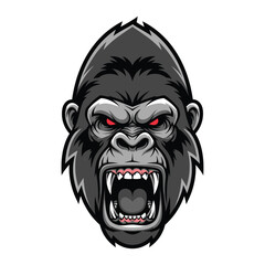 Angry Gorilla Cartoon Character Illustration.