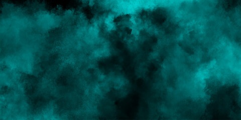 Fototapeta premium abstract cloud and vapor texture background. Black and blue smoke aquarelle smudge illustration smooth grungy smokey light pastel colors ink glow. Teal color powder explosion 