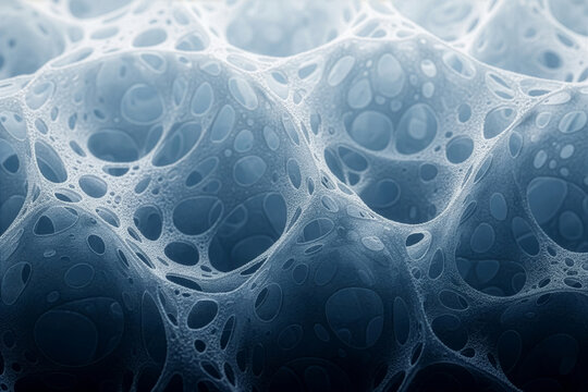 Microscopic trabecular bone scaffold with cancellous tissue for osteoporosis and calcium density research