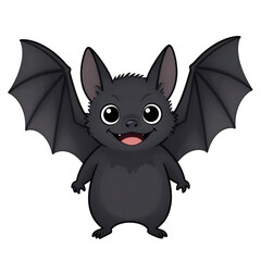 Obraz premium Cartoon bat with cute expression