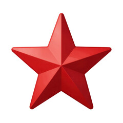 Obraz premium Red 3D Star Isolated