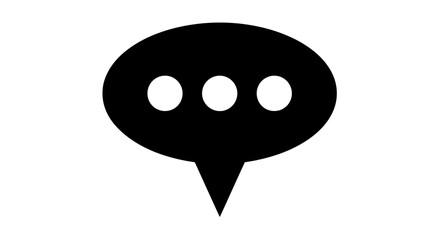 Fototapeta premium speech bubble icon, chat symbol, communication concept, black and white