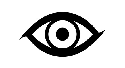Obraz premium eye icon, vision symbol, black and white, simple design
