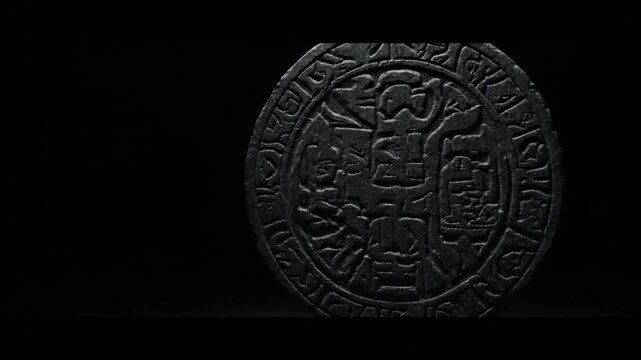 A dark surreal scene with a mysterious vertical slit in the darkness, illuminated from within.