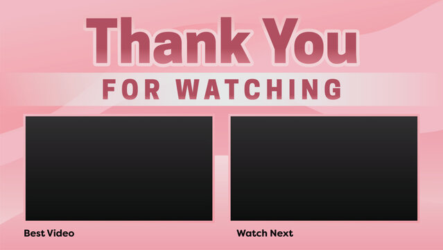 Premium minimal pink youtube end card background
