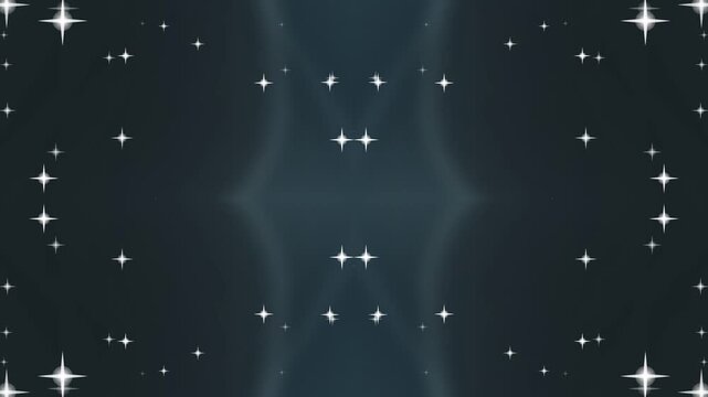 Celestial Dance: A mesmerizing display of twinkling stars forms an elegant symmetrical pattern against a deep, dreamy cosmic backdrop, creating a feeling of wonder and mystery.