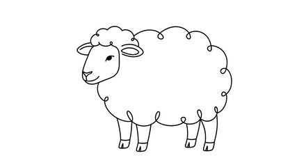 Obraz premium Cartoon sheep illustration