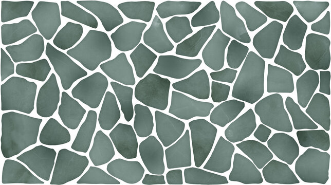 sage green flagstone pattern with soft gradient lighting, abstract jade stone paving background with transparent or white background.