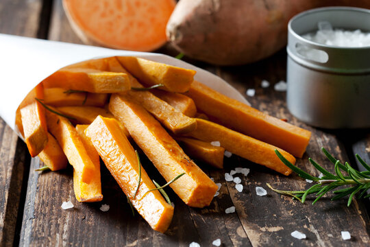 Sweet potato fries with rosmary