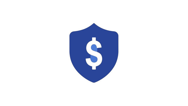 Blue shield with dollar sign symbol.