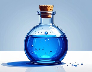 青　ポーション　フラスコ