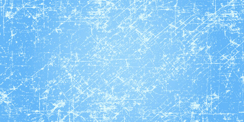 Winter blue background with a hockey scratched ice texture.Vector © Abd