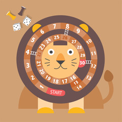 Cute Frame of board game ,Funny frame,snake games,Vector illustrations.