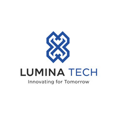 Lumina Tech Logo Design Innovation Symbol.