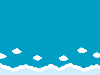 正月, 年賀状, 空, 雲, フレーム, 紙吹雪, 青空, 干支, 風景, 年賀, 新年, 自然, かわいい, 