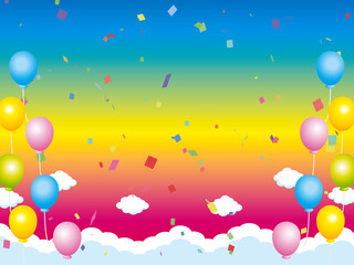 正月, 年賀状, 空, 雲, フレーム, 紙吹雪, 青空, 干支, 風景, 年賀, 新年, 自然, かわいい, 