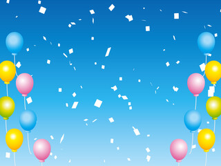 正月, 年賀状, 空, 雲, フレーム, 紙吹雪, 青空, 干支, 風景, 年賀, 新年, 自然, かわいい, 