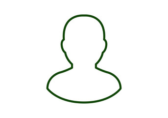 Contorno verde de una silueta de usuario  © Gabrieuskal