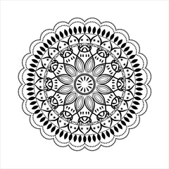 Intricate floral mandala with ornamental geometric pattern

