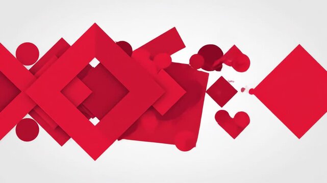 Red geometric abstract background shape square circle design modern minimal chinese new year festival layout with diamond shape element for modern minimal red square geometric abstract background