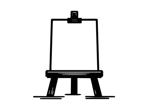 Eine einfache Staffelei mit leerer Leinwand als Motiv. Ideal f&uuml;r kreative Geschenke oder Atelier-Dekoration.KI Generiert