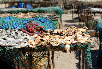 Séchage du poisson dans un village de pêcheurs au Sénégal © PPJ