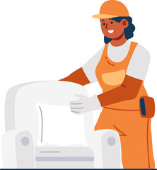 couch technician character illustration