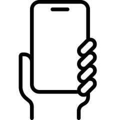 hand holding a mobile phone