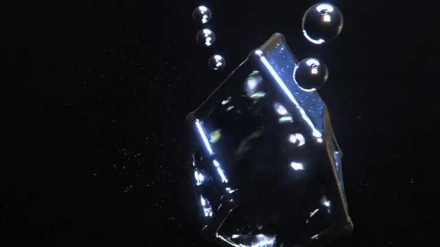 Luxury Chrome Particles Motion Background | Holographic Liquid Metal & Prismatic Reflections | Abstract 4K Loop