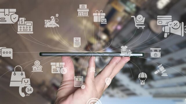E-commerce marketplaces online places to buy or sell products on the internet. High quality 4k footage