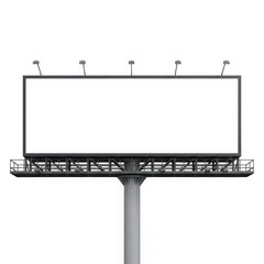 Obraz premium Empty billboard standing in a modern urban setting with minimalist design elements