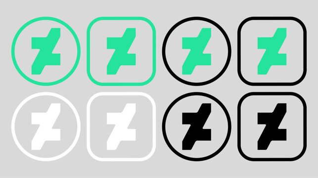 DeviantArt logo icon vector set.