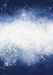 Obraz premium Nautical Winter, Abstract Frosty Waves with Splatter watercolor on paper background for nautucal , winter , aquatic and Arctic sea concept.