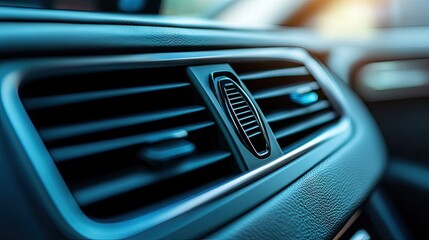 Close-Up View of Car Air Vent Detailing Modern Interior Design Elements for Automotive Industry Stock Photography
