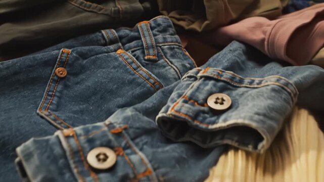 Pile of assorted clothing items