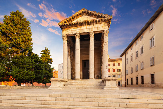 The ancient Temple of Augustus, Pula, Croatia.