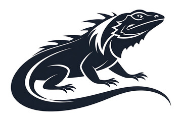 Obraz premium Stunning black lizard graphic illustration for branding