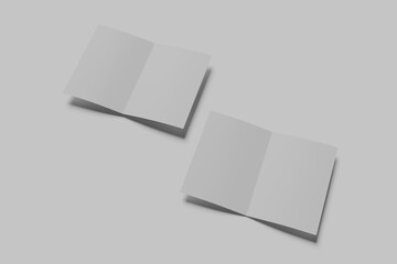 blank bifold brochure design used for offline marketing materials because of their structured presentation of the brand, product, or service story