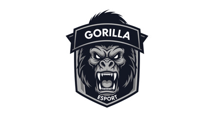 Gorilla Esports Logo Design Illustration.