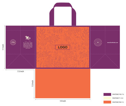Non Woven Hand bag design moke up