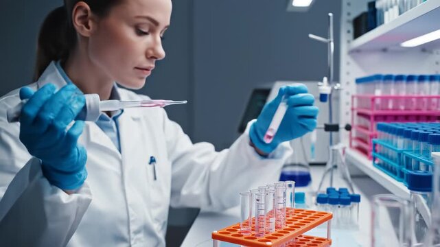 Scientist working in laboratory