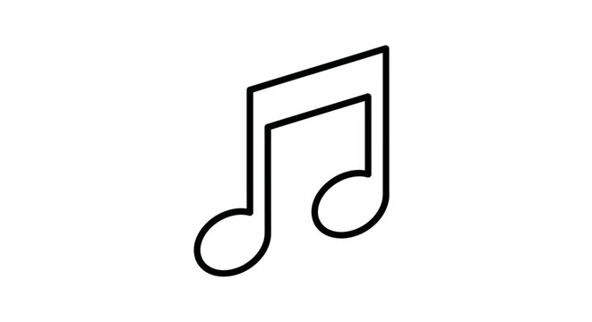 Black Musical Eighth Note Symbol.