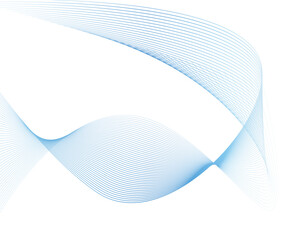 曲線・流線・ウェーブ背景　青